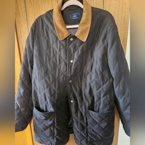 Joseph Abboud Current Black Diamond Quilted Barn Jacket Men's L
